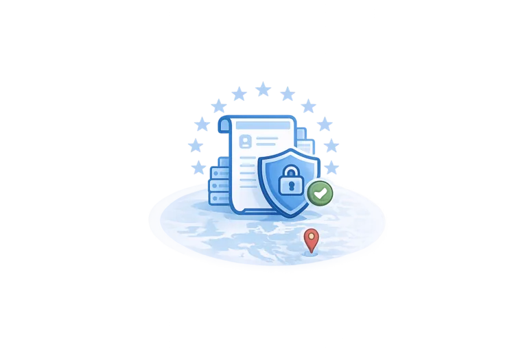 Data protection in the EU: a document and a shield with a lock