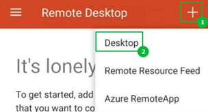 Microsoft remote desktop on Android